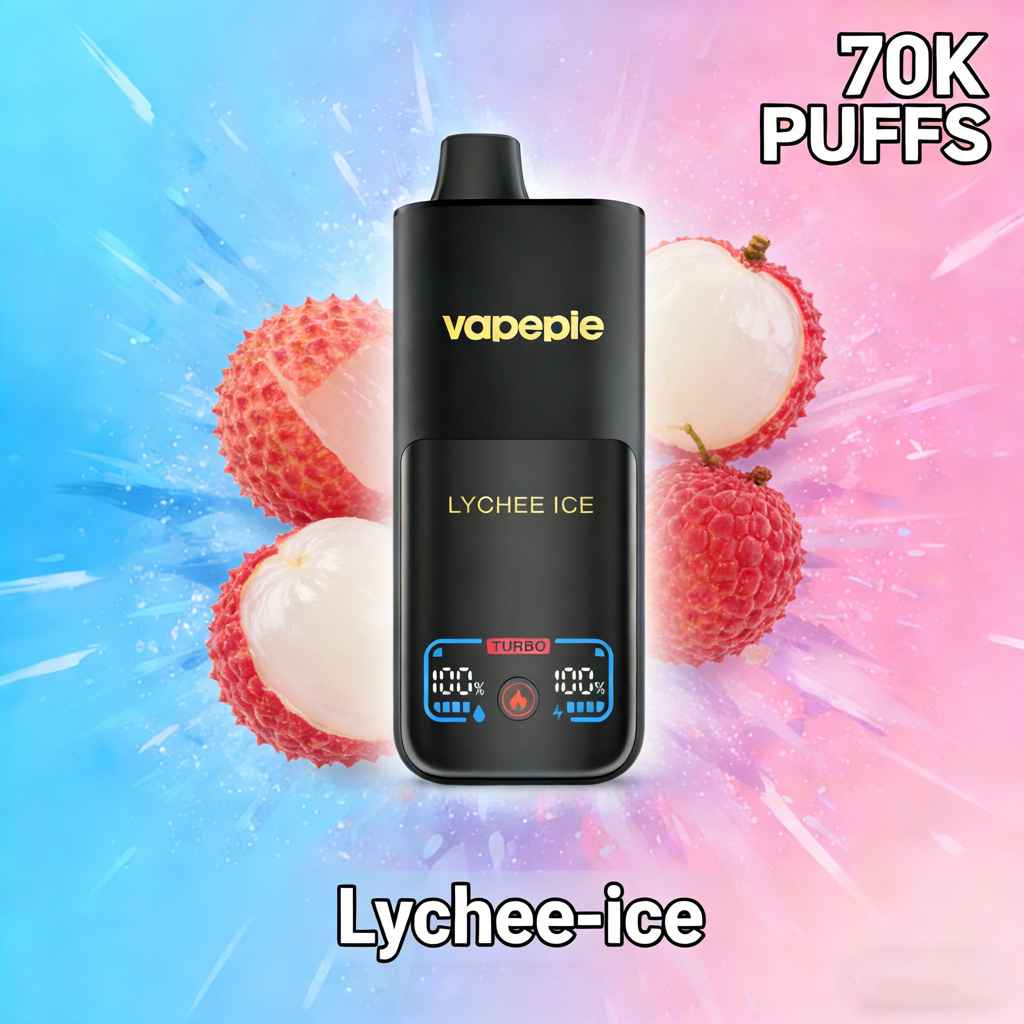 Lychee Ice & Vapepie Mega 70K Puffs Disposable Vape