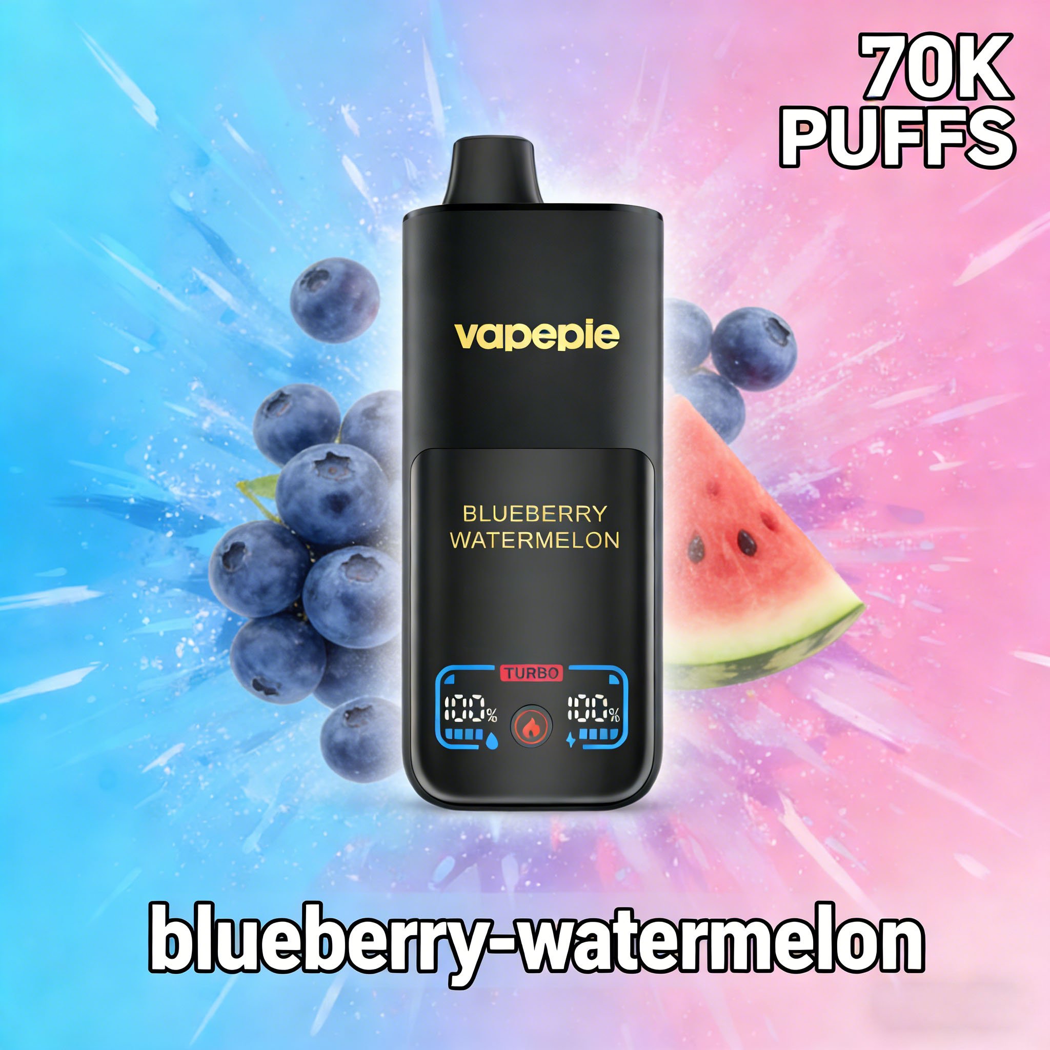 Blueberry Watermelon & Vapepie Mega 70K Puffs Disposable Vape