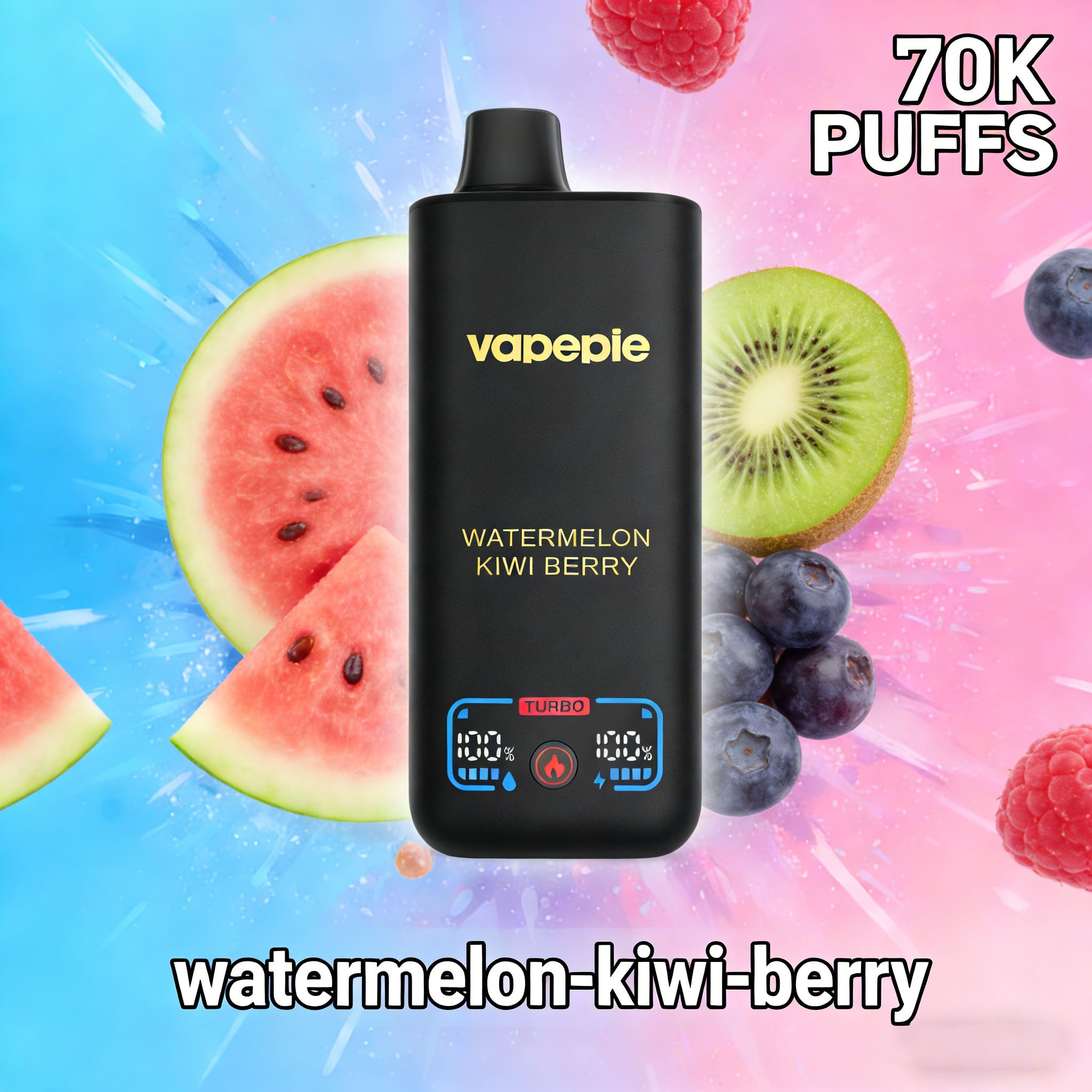 Watermelon Kiwi Berry & Vapepie Mega 70K Puffs Disposable Vape
