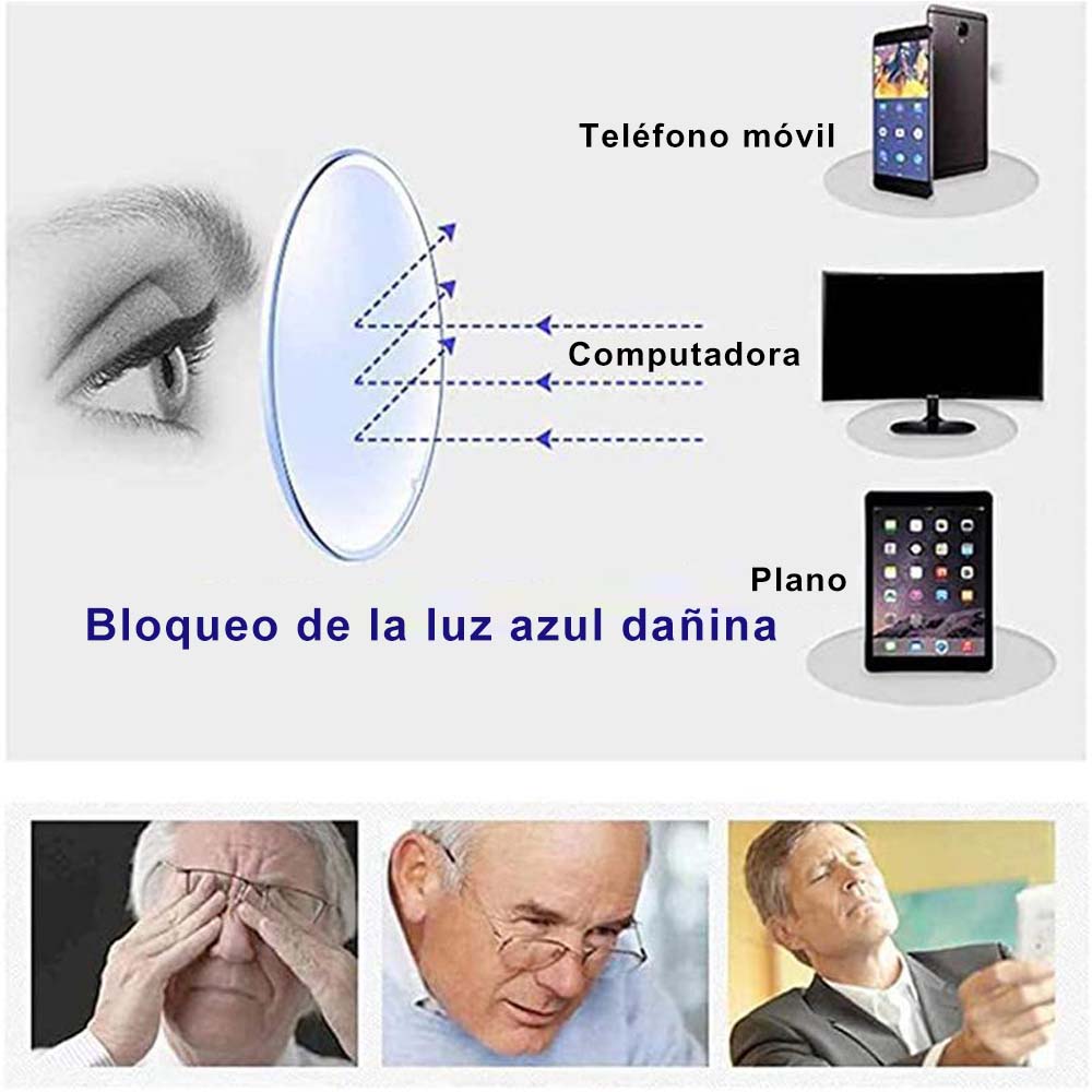 Castillotigo™ Anteojos de lectura progresivos de uso dual, lejano y cercano, anti-Blue Ray