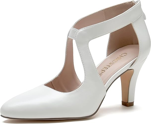 Dress Shoes for Women - White Pu