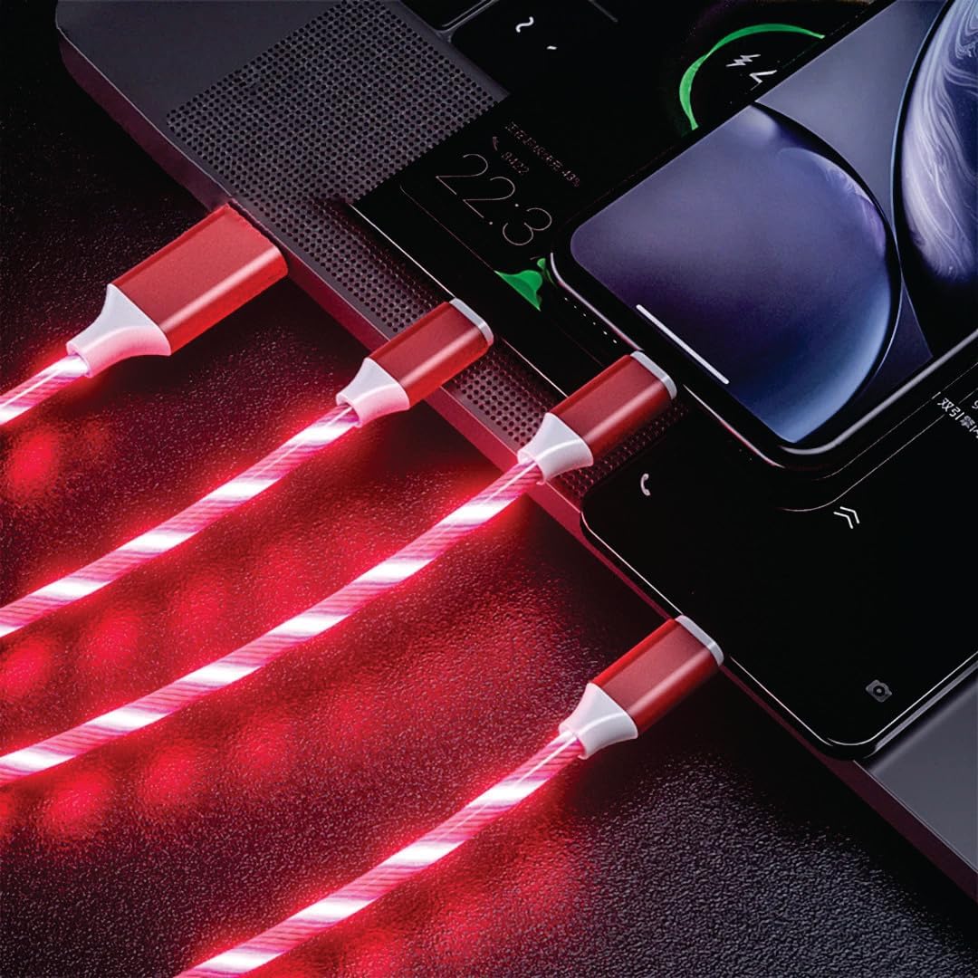 Free 3 in 1 Illuminated Charging Cable