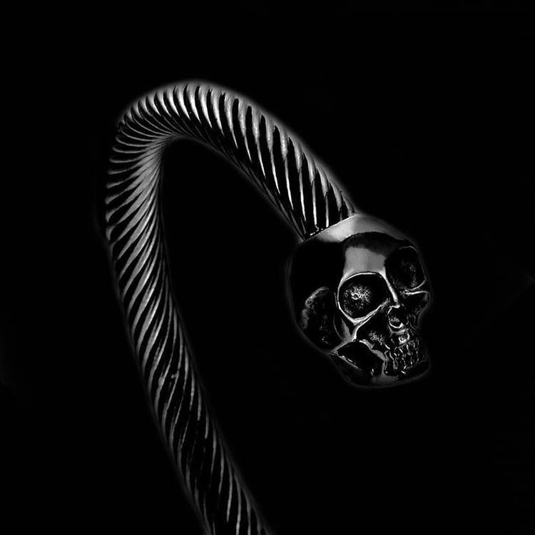 Black Twisted Skull Bracelet
