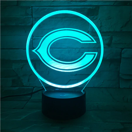 CHICAGO BEARS 3D LED LIGHT LAMP