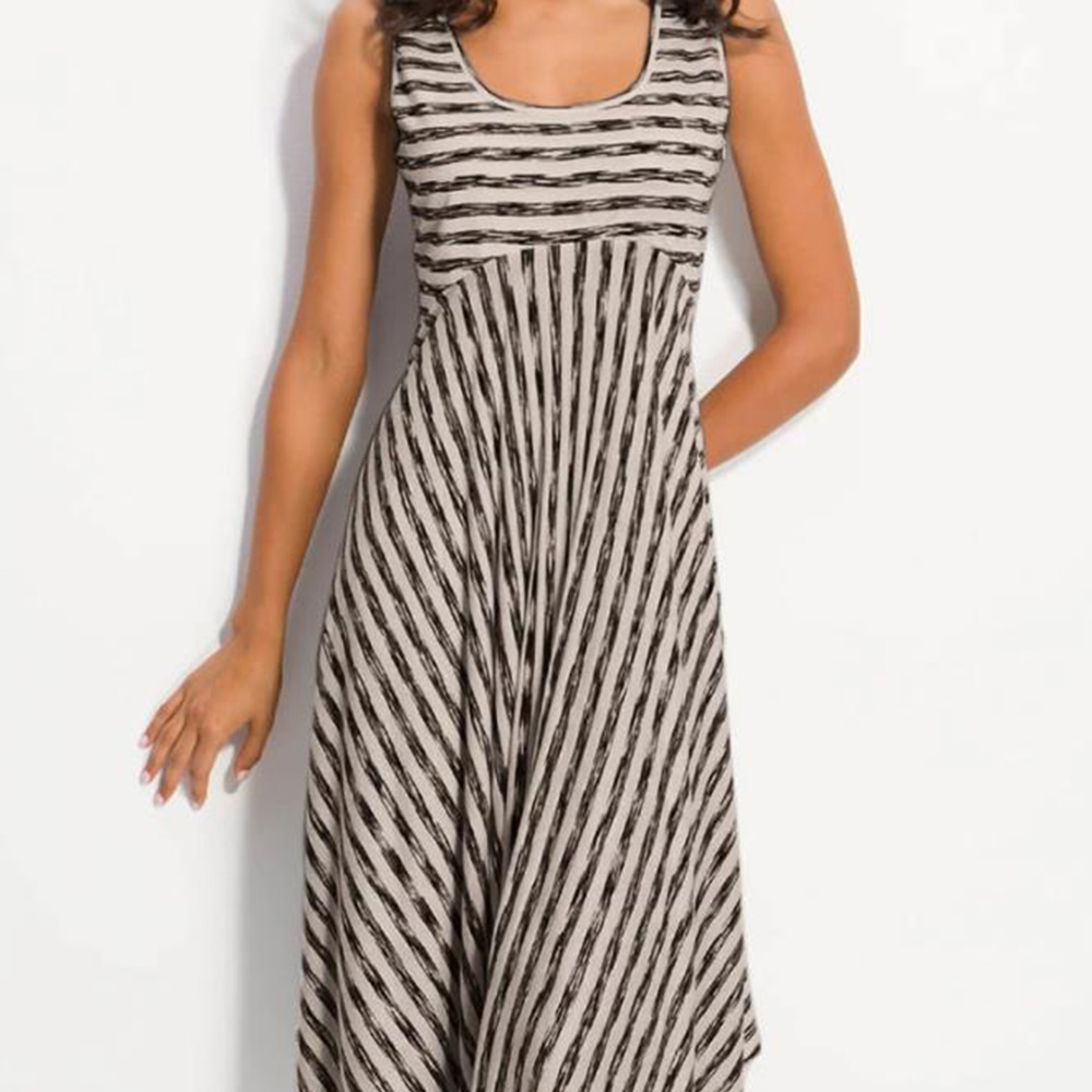 Castillotigo™ Vestido a rayas sin mangas simple nuevo verano
