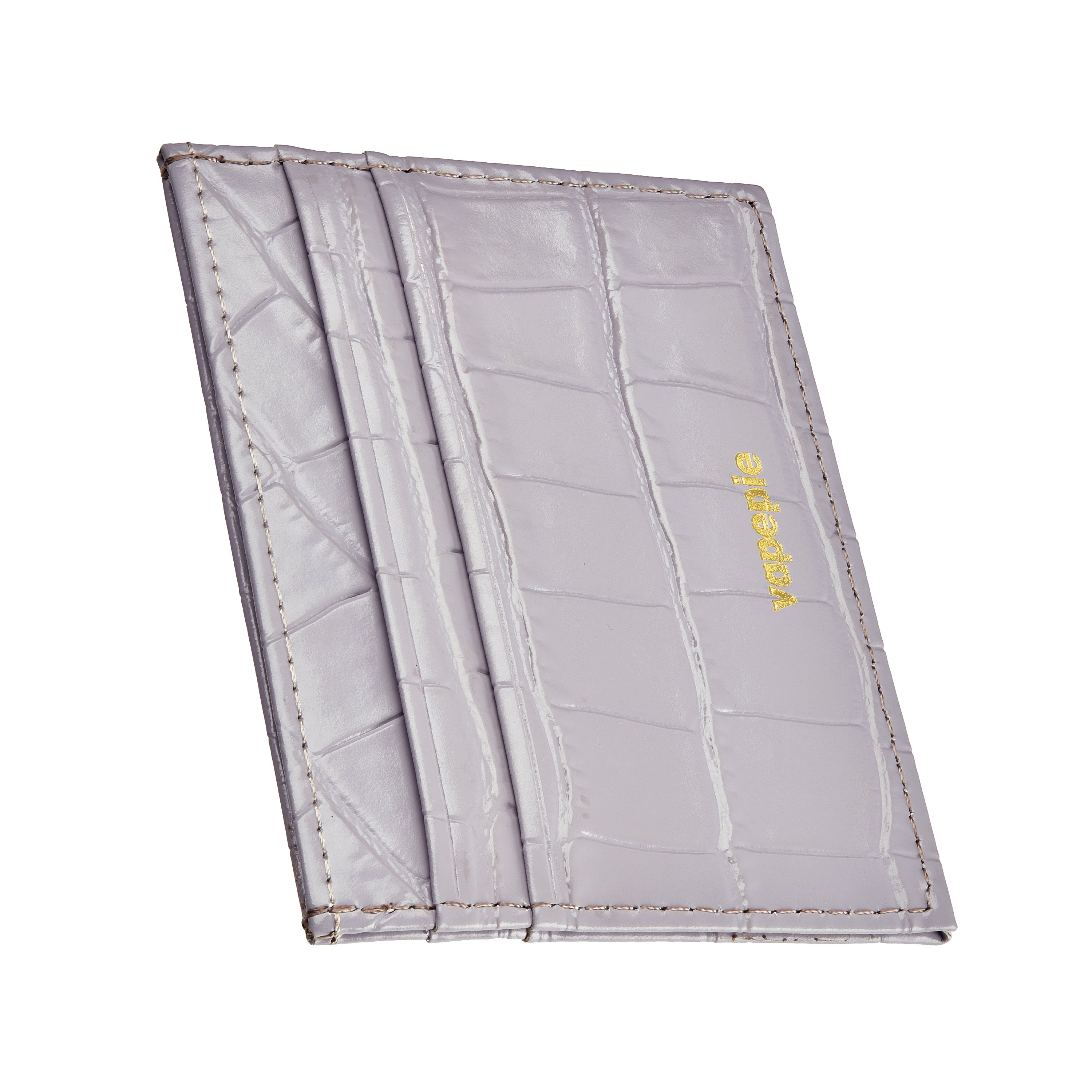 VAPEPIE Crocodile Leather Card Holder – Slim RFID-Blocking Wallet for Men, Minimalist Front Pocket Design with Premium Texture