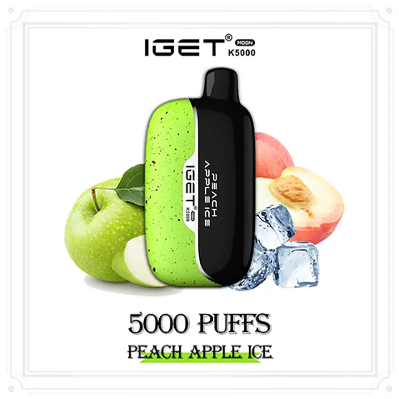 Peach Apple Ice – IGET Moon 5000 Puffs