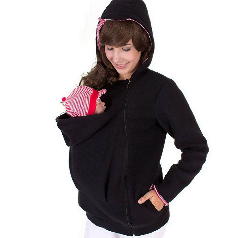Castillotigo™ Chaqueta de suéter multifuncional con bolsa de bebé desmontable 3 en 1