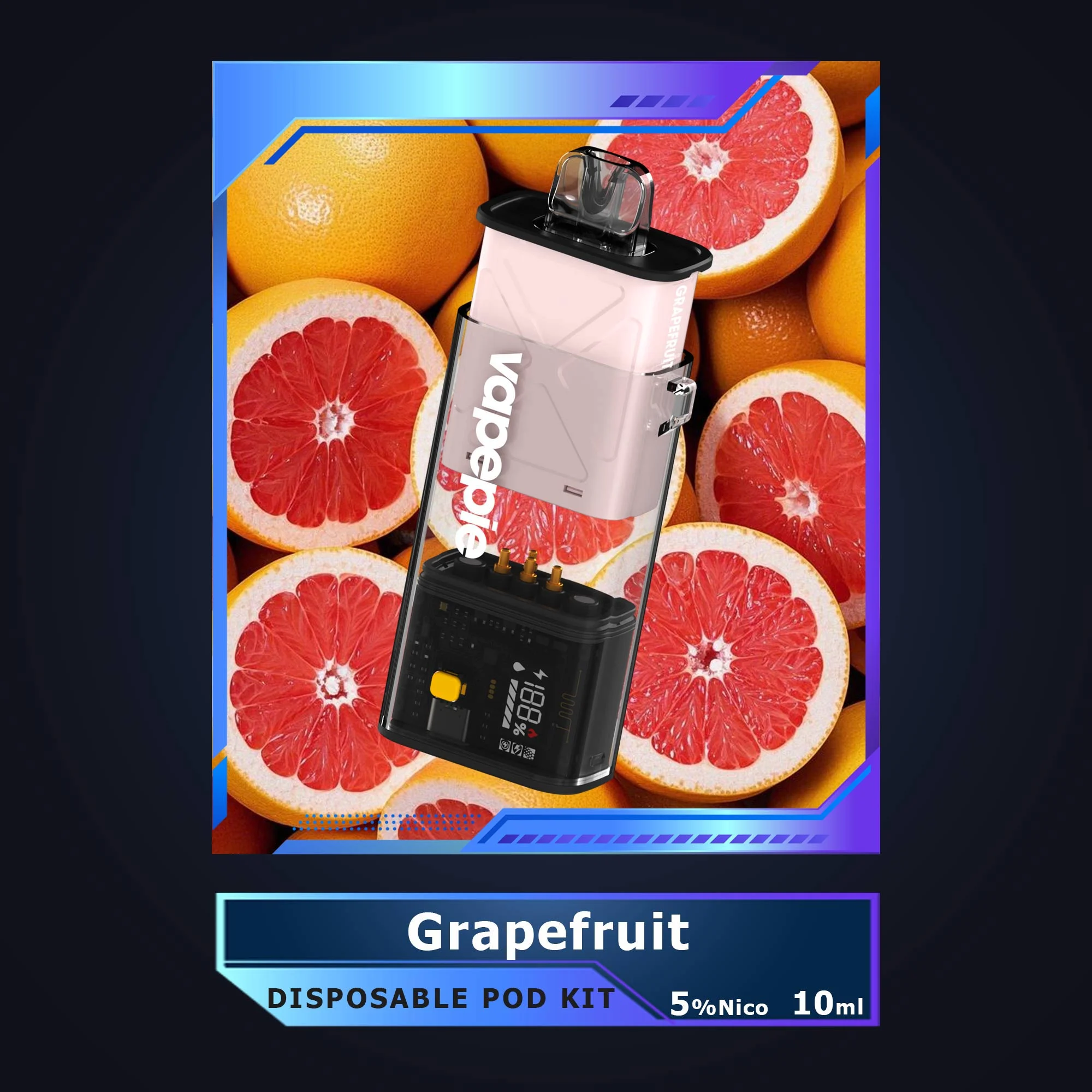 Grapefruit-Vapepie Disposable Pod 10000 PUFFS