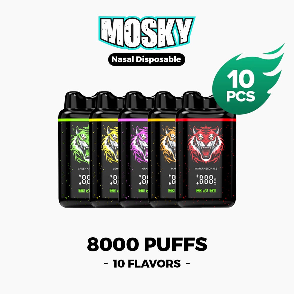 🔥Lowest Price Online for 10PCS-Mosky Nasal Disposable 8000 PUFFS【Exclusive Australian Warehouse Deals】