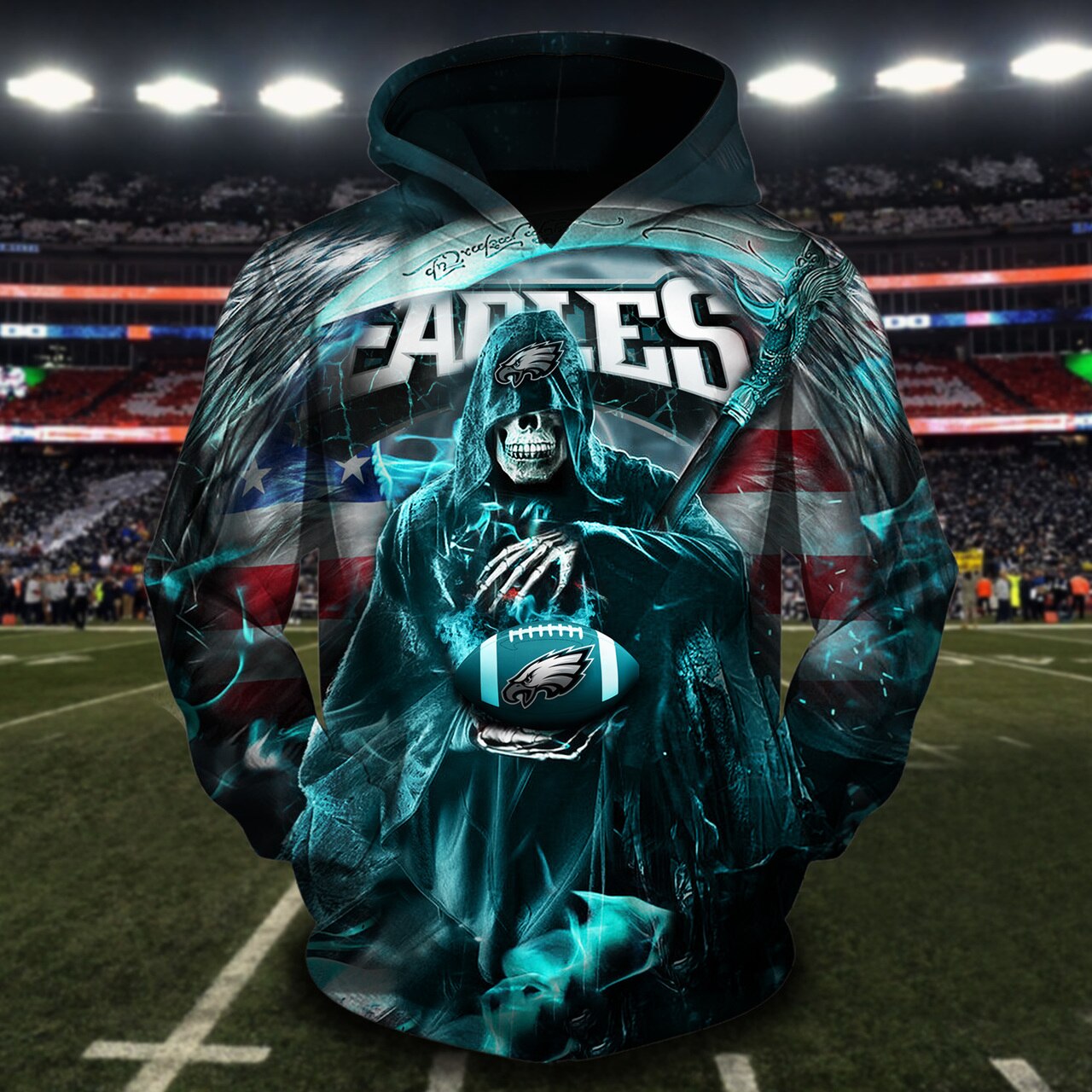 PHILADELPHIA EAGLES 3D HOODIE PPEE012