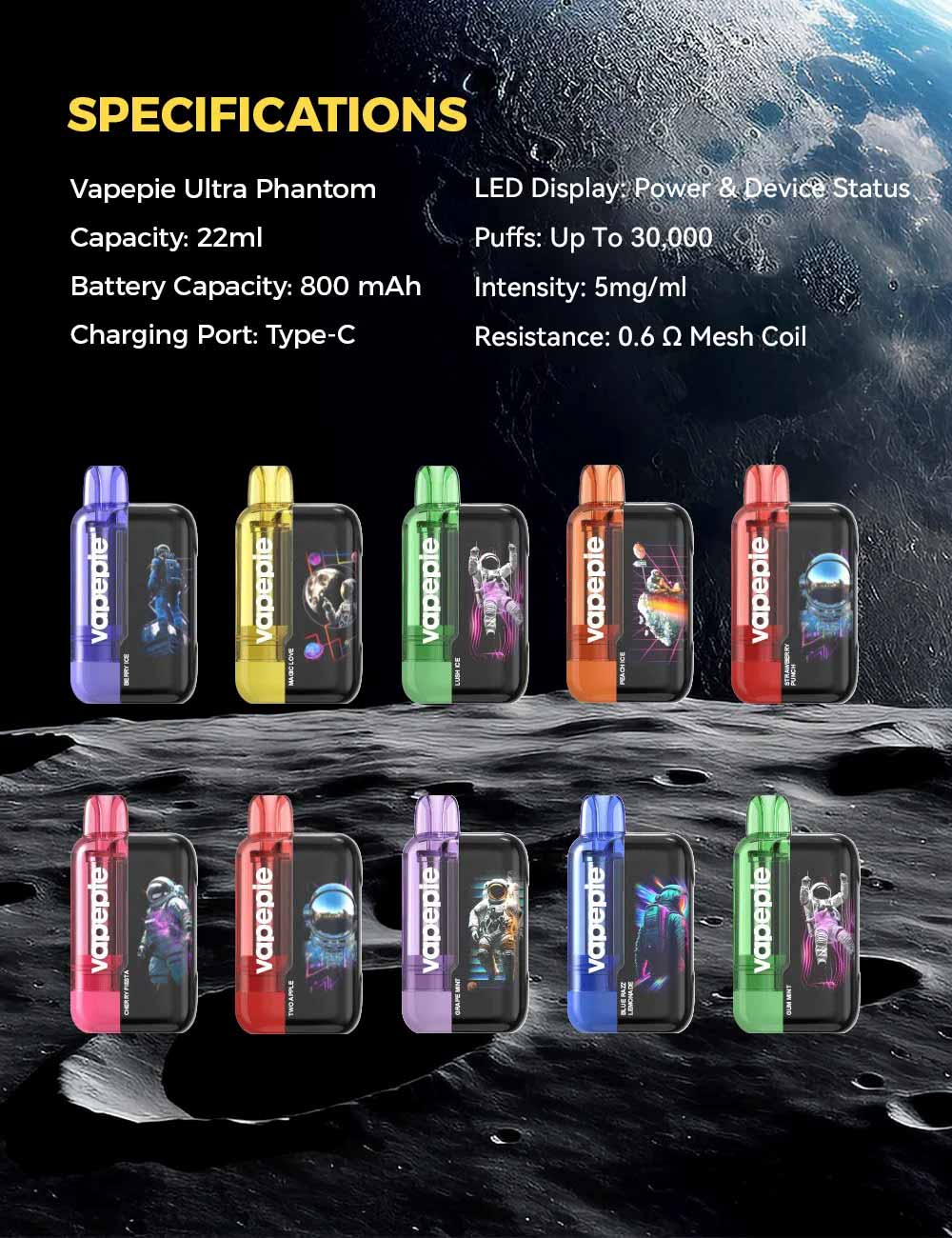 Vapepie Ultra Phantom 30000 Puffs Vape Detailed Image 7