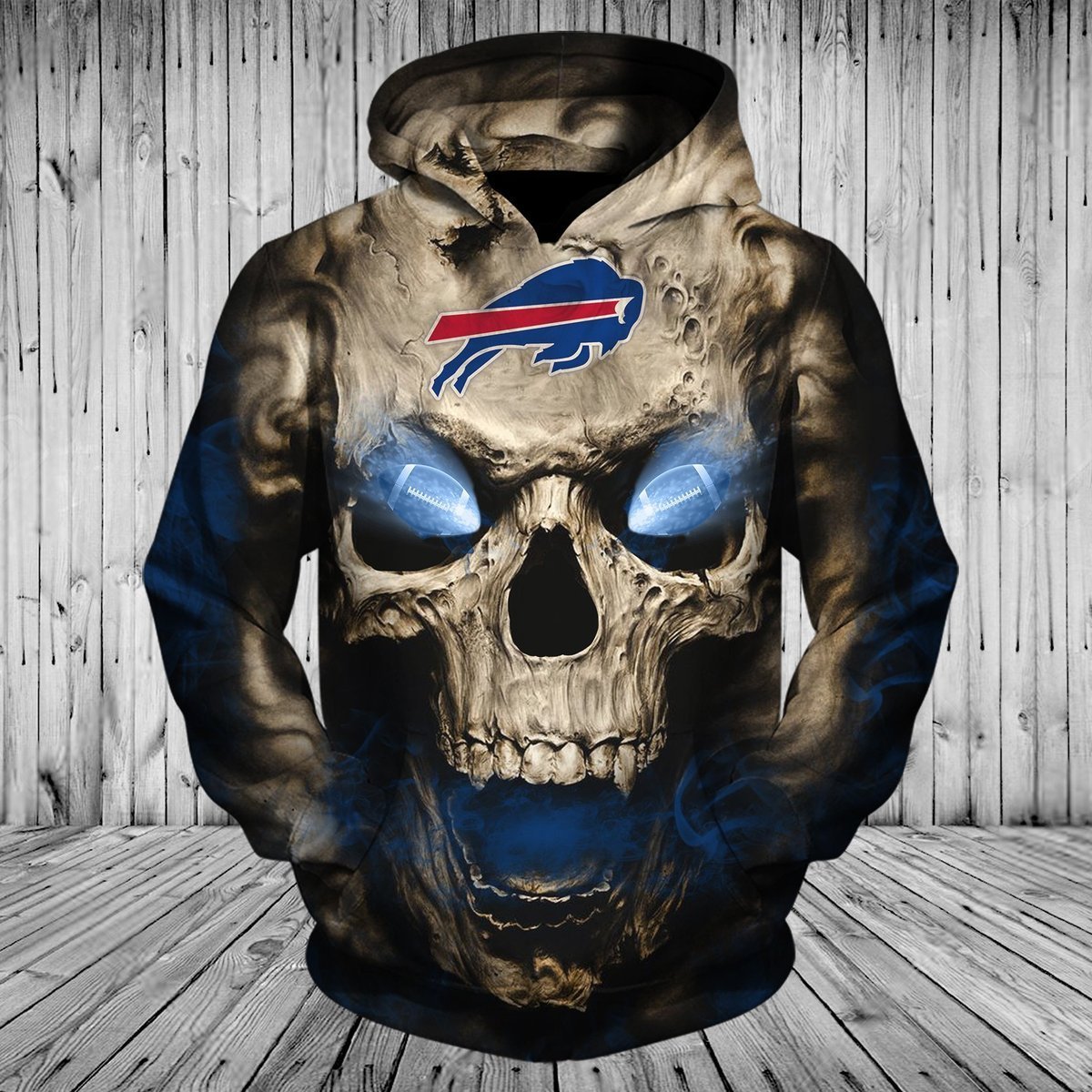 BILLS 3D HOODIE SKULL52