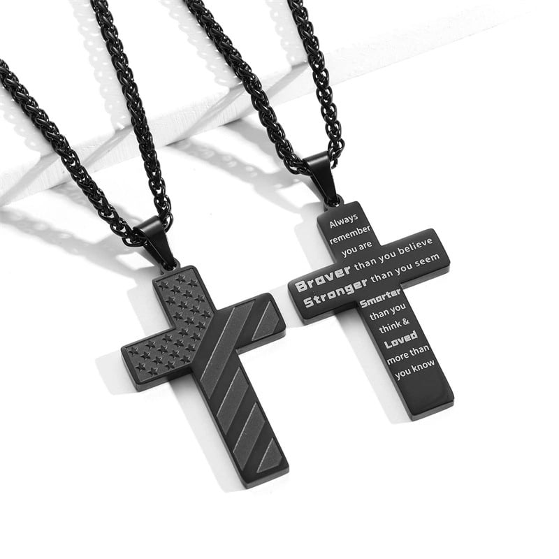 🔥LAST DAY 49% OFF -  50K+ SOLD! Almost Gone-💥Flag Cross Necklace
