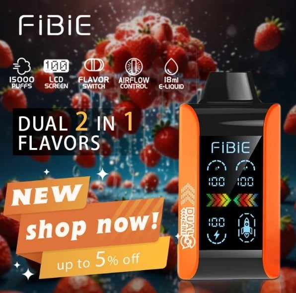 👺FIBIE 15000 Dual Flavors (Dual flavor switch Over 100,000 positive reviews)