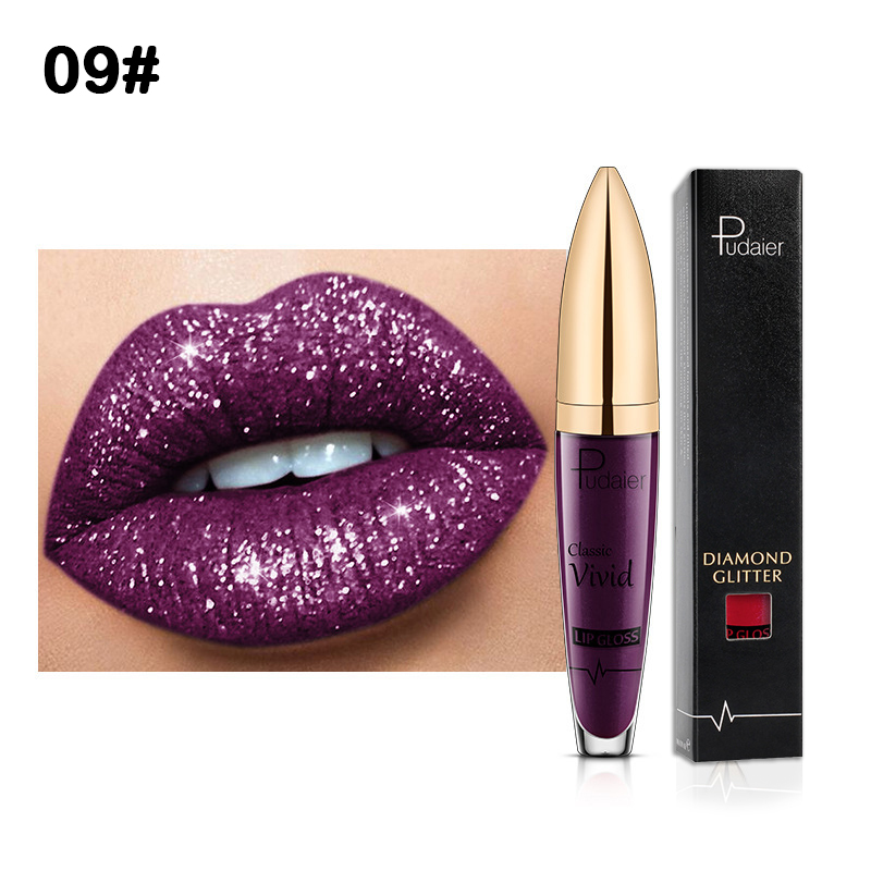 18 Colors Waterproof Diamond Lip Gloss