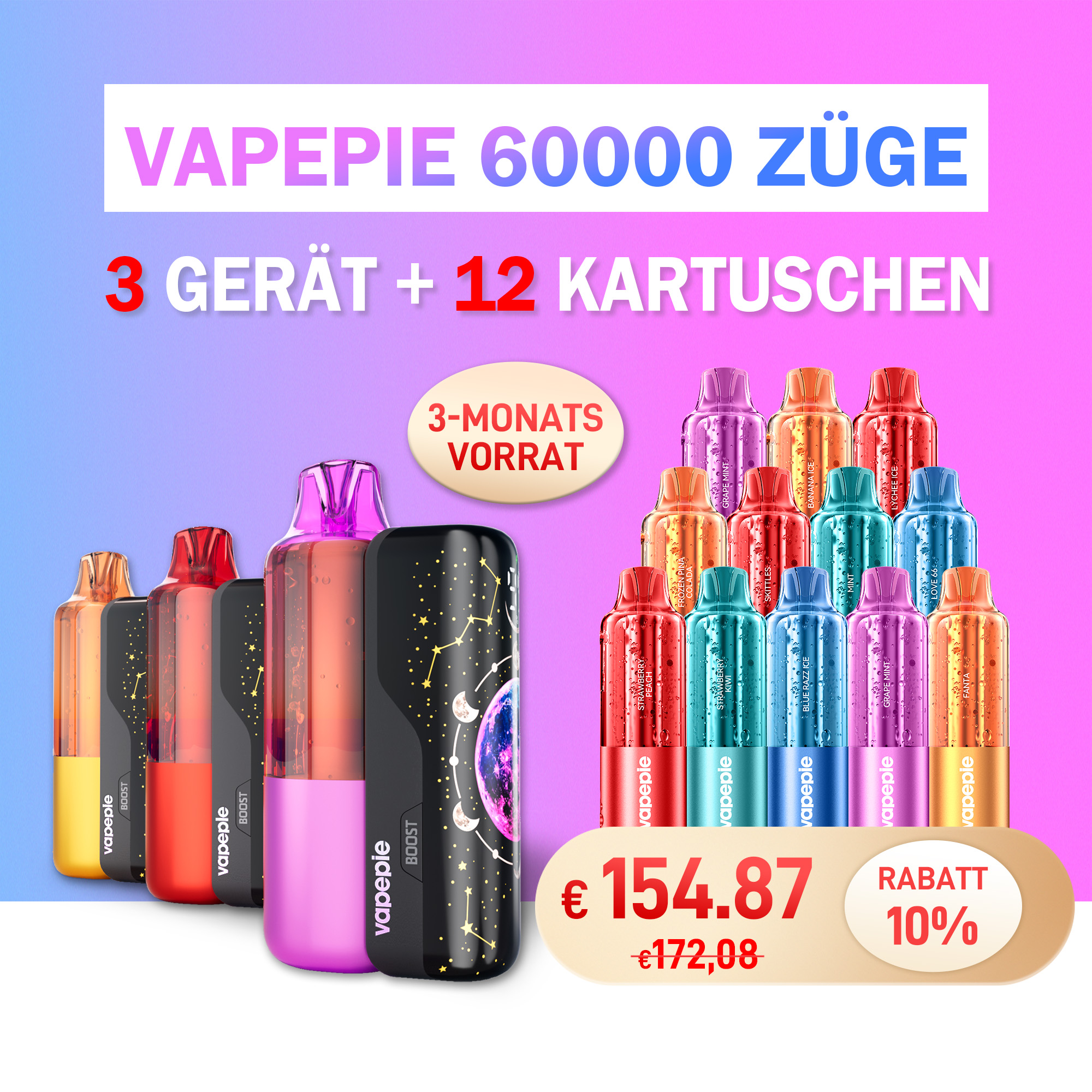 Vapepie Vis Mag Mega Bundle – 3 Magnetic Devices + 12 Pods