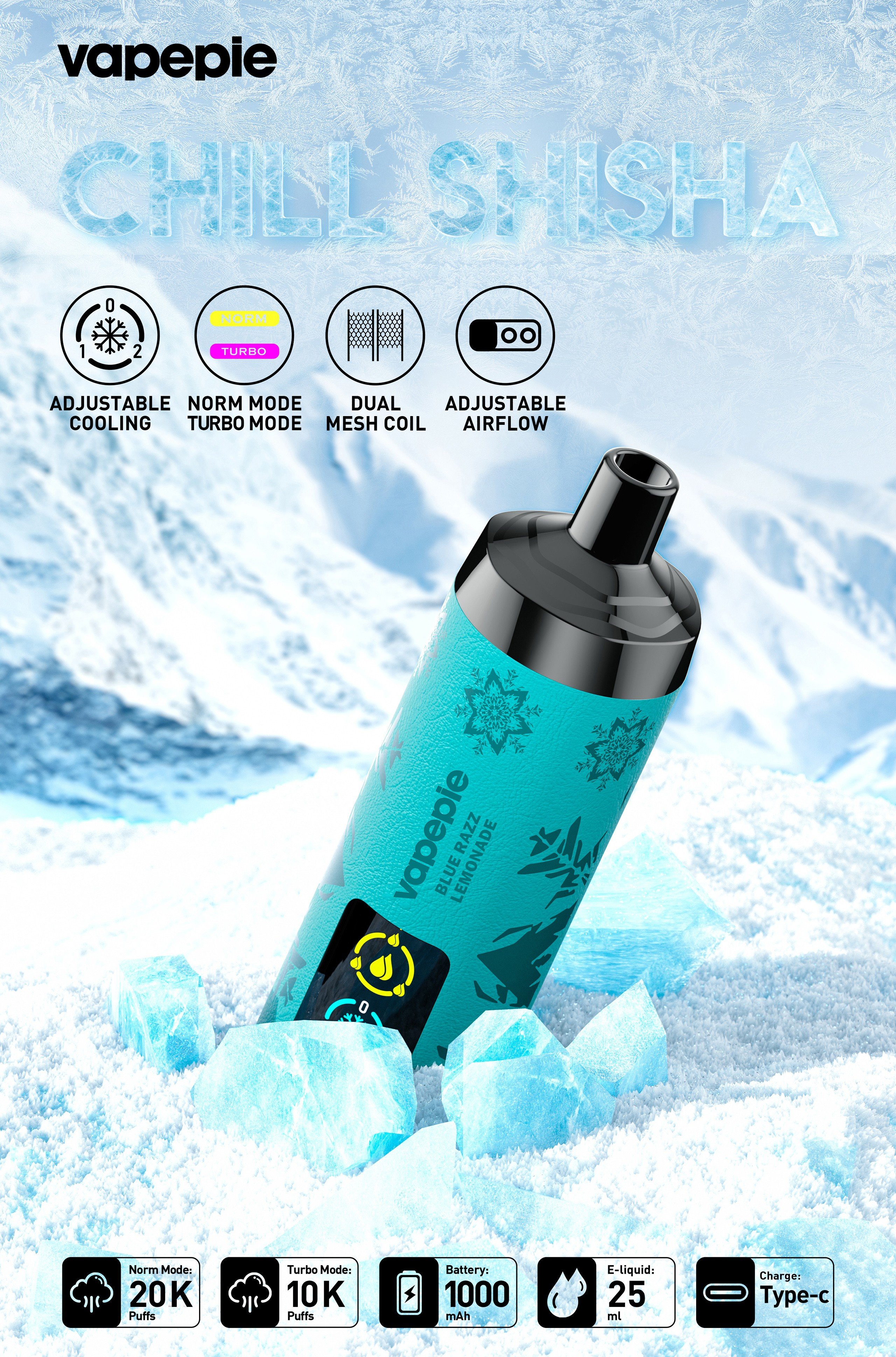 🔥VAPEPIE AirRush 20000 PUFFS⚡ - Double Apple