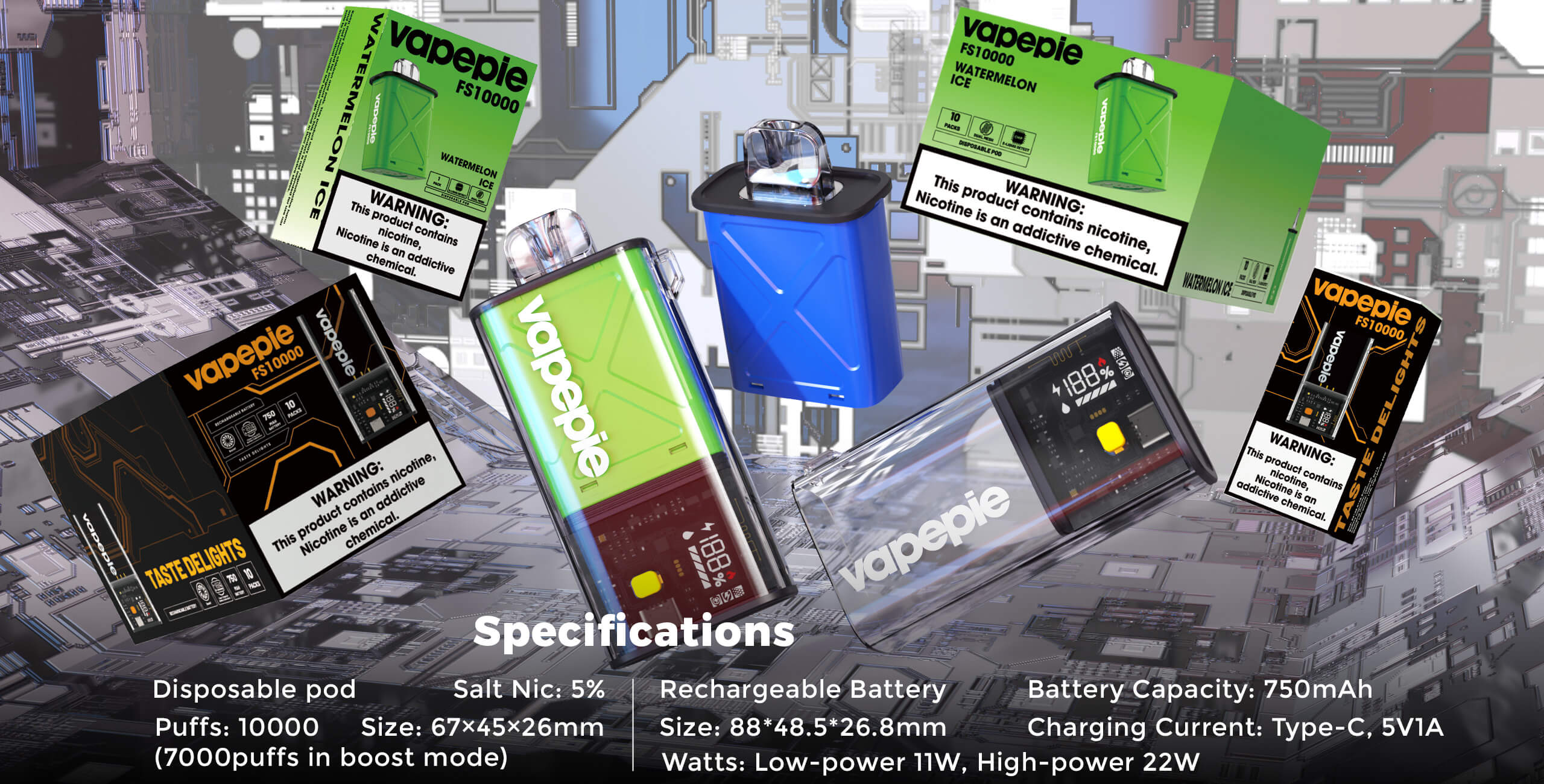 VAPEPIE FlexSwitch 10000 Puffs Replaceable Pod