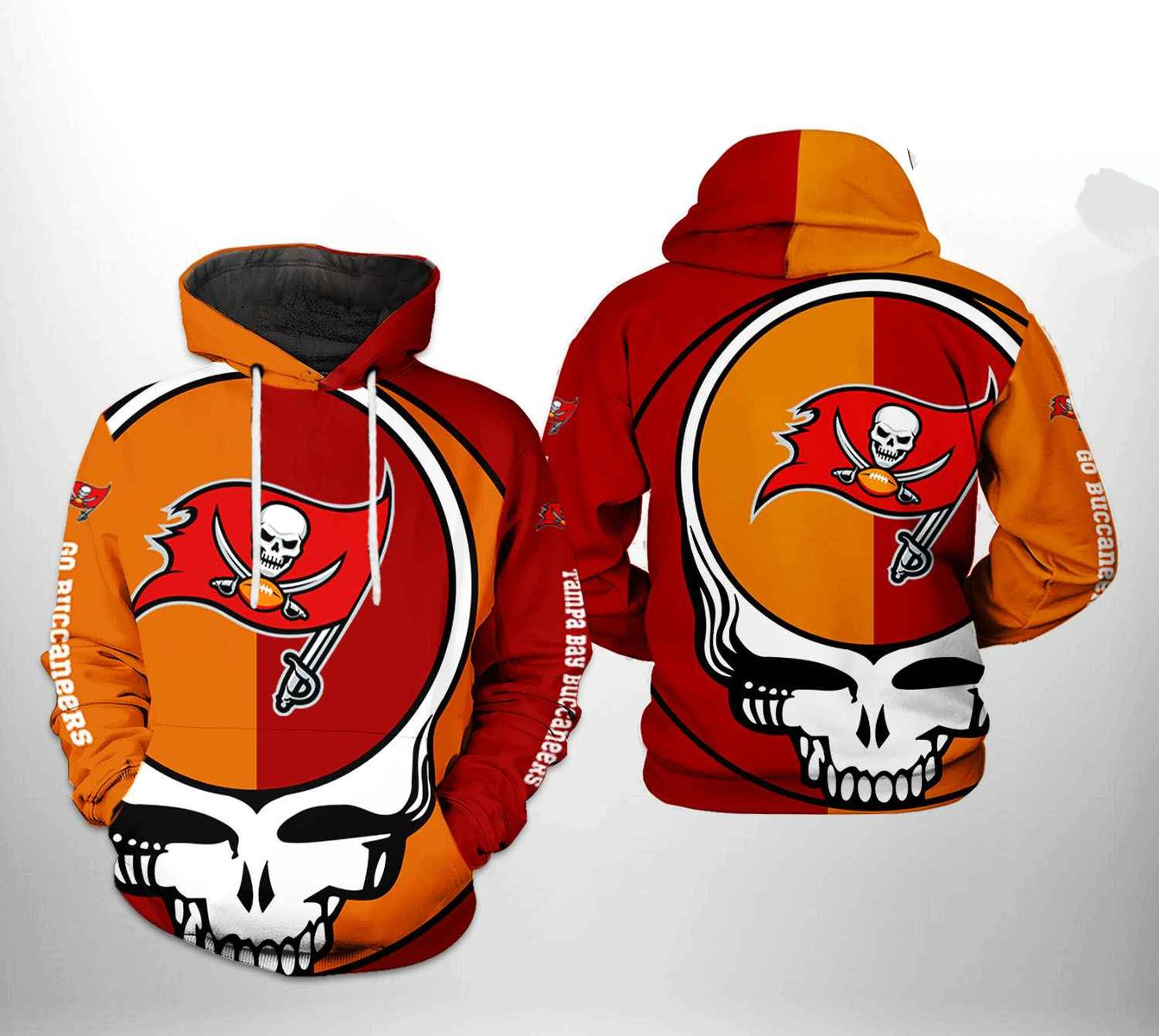 TAMPA BAY BUCCANEERS 3D HOODIE SKULL101