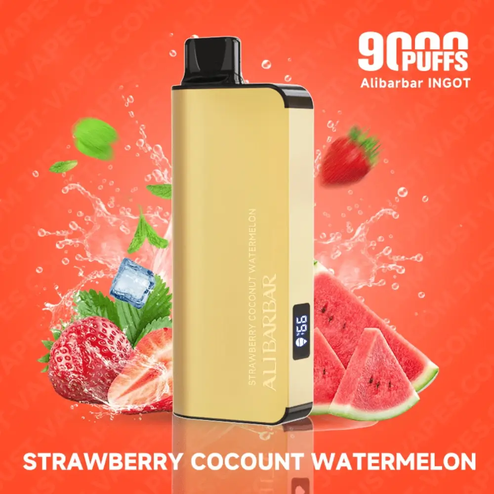 Strawberry Coconut Watermelon – Alibarbar INGOT 9000 Puffs