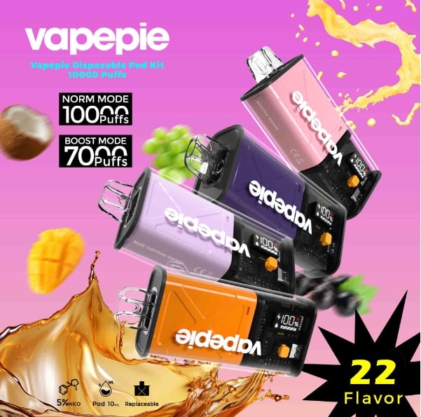 🔥22 flavors to choose from🔥Vapepie FlexSwitch Disposable Pod 10000 PUFFS