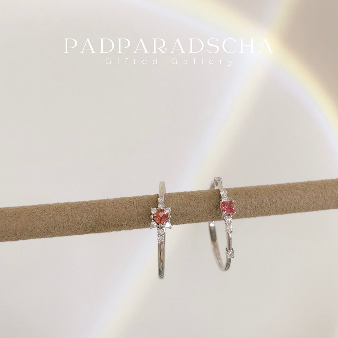 Padparadscha x Diamond Ring by Gifted Gallery