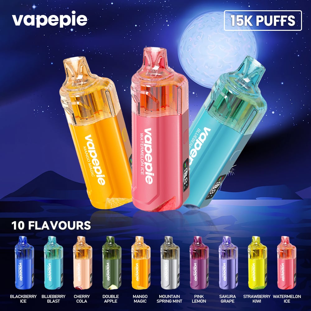 🆕VAPEPIE Crystal Pop 15000 PUFFS – First Batch Available Now!