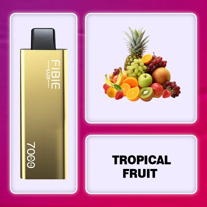 FIBIE 7000 Puffs Disposable Vapor Wands(7000 PUFFS) -TROPICAL-FRUIT