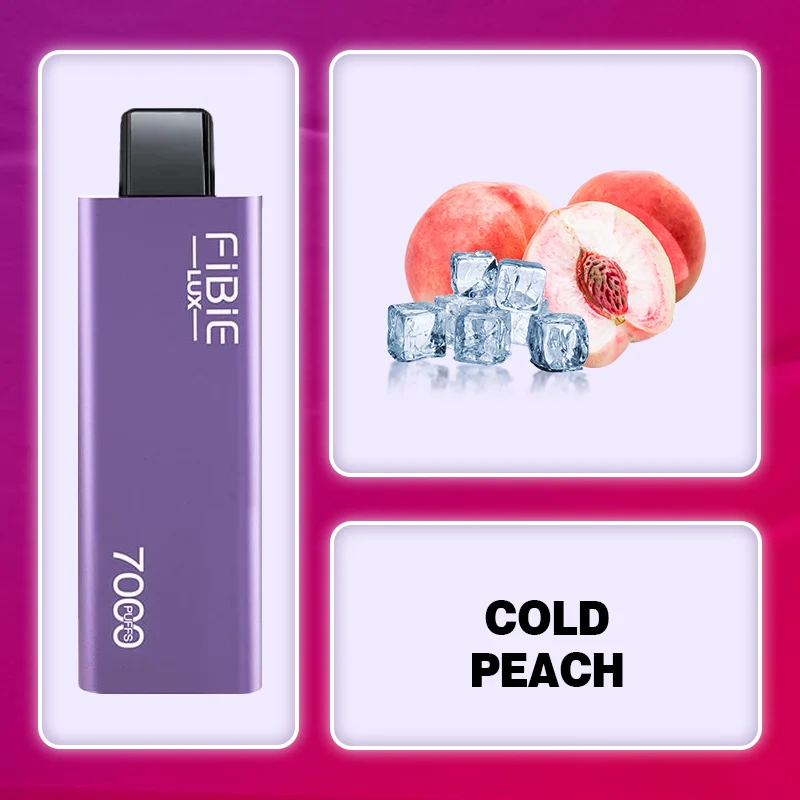 FIBIE 7000 Puffs Disposable Vapor Wands(7000 PUFFS) -COLD-PEACH