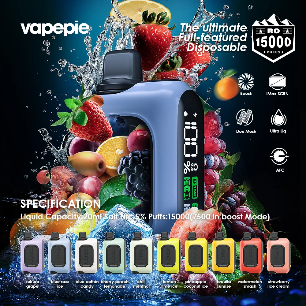 🔥 VAPEPIE RO 15000 Züge Limited Edition | Wochenlang dampfen | Jetzt mit gratis Aroma (Wahl)!