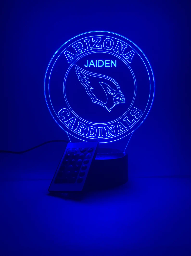 ARIZONA CARDINALS 3D LAMP PERSONALIZED