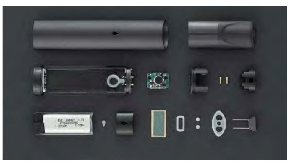 Figure 2 Internal structure of electronic cigarette smoking device