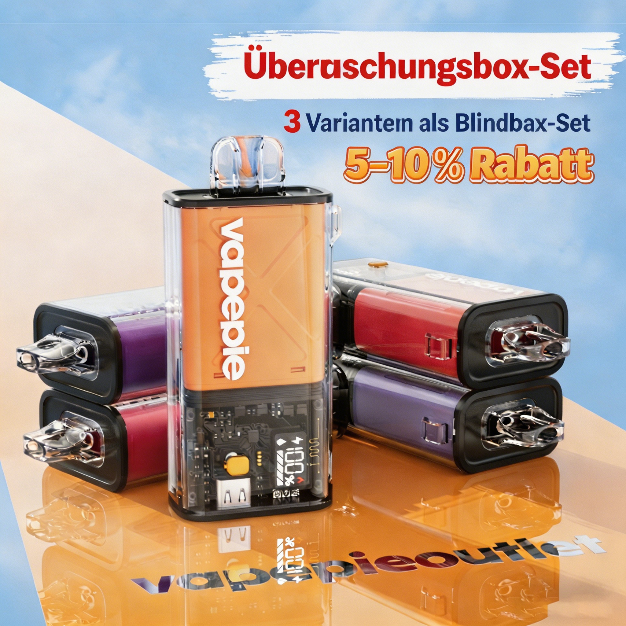 🆕VAPEPIE FlexSwitch 10000 Züge - Blindbox-Set