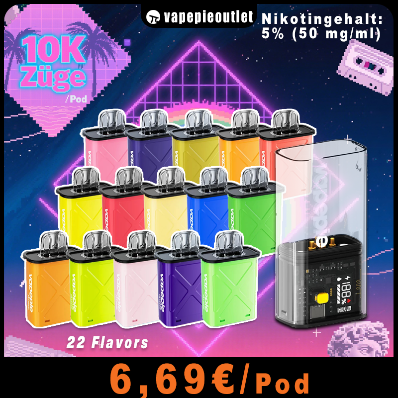 VAPEPIE FlexSwitch (10.000 Züge/Pod, Nikotinstärke: 5%)