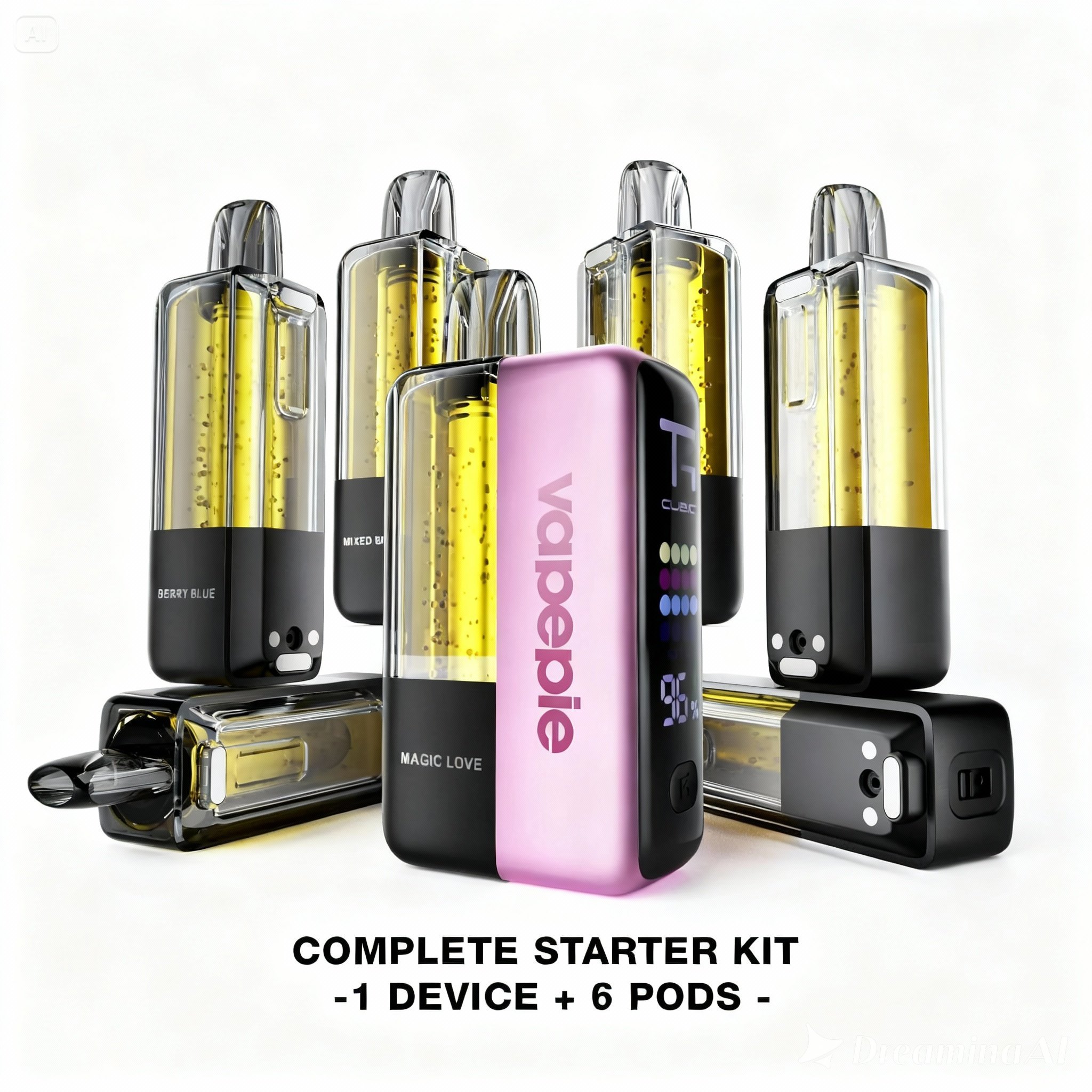 VAPEPIE Ultra X 15000 Züge – Komplettes Starter-Kit: 1 Gerät + 6 Pods