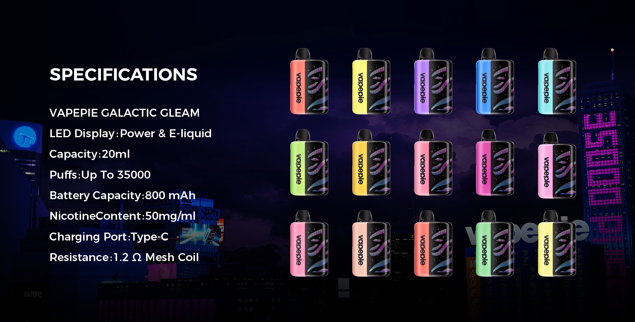 Vapepie Galactic Gleam 35000 Puffs Disposable Vape