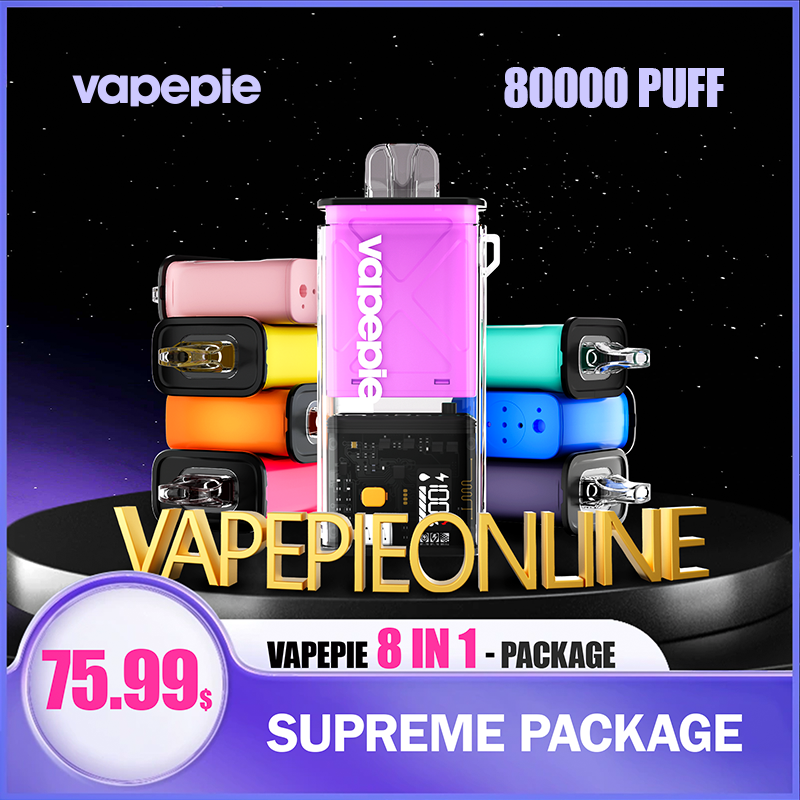 【USA】Vapepie 80000 Puff 8 IN 1 Value Package | U.S. California Warehouse Fast Delivery
