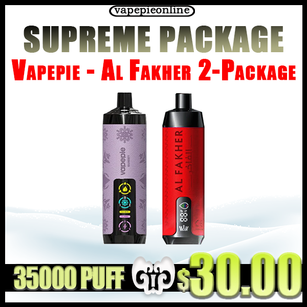 Hookah Duo Pack – Vapepie x Al Fakher AirPush 20000 + Al Fakher Crown Bar 15000
