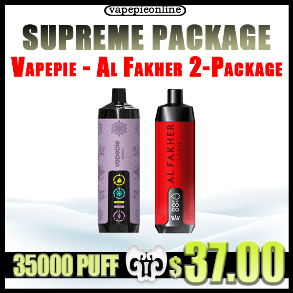 Hookah Duo Pack – Vapepie x Al Fakher AirPush 20000 + Al Fakher Crown Bar 15000