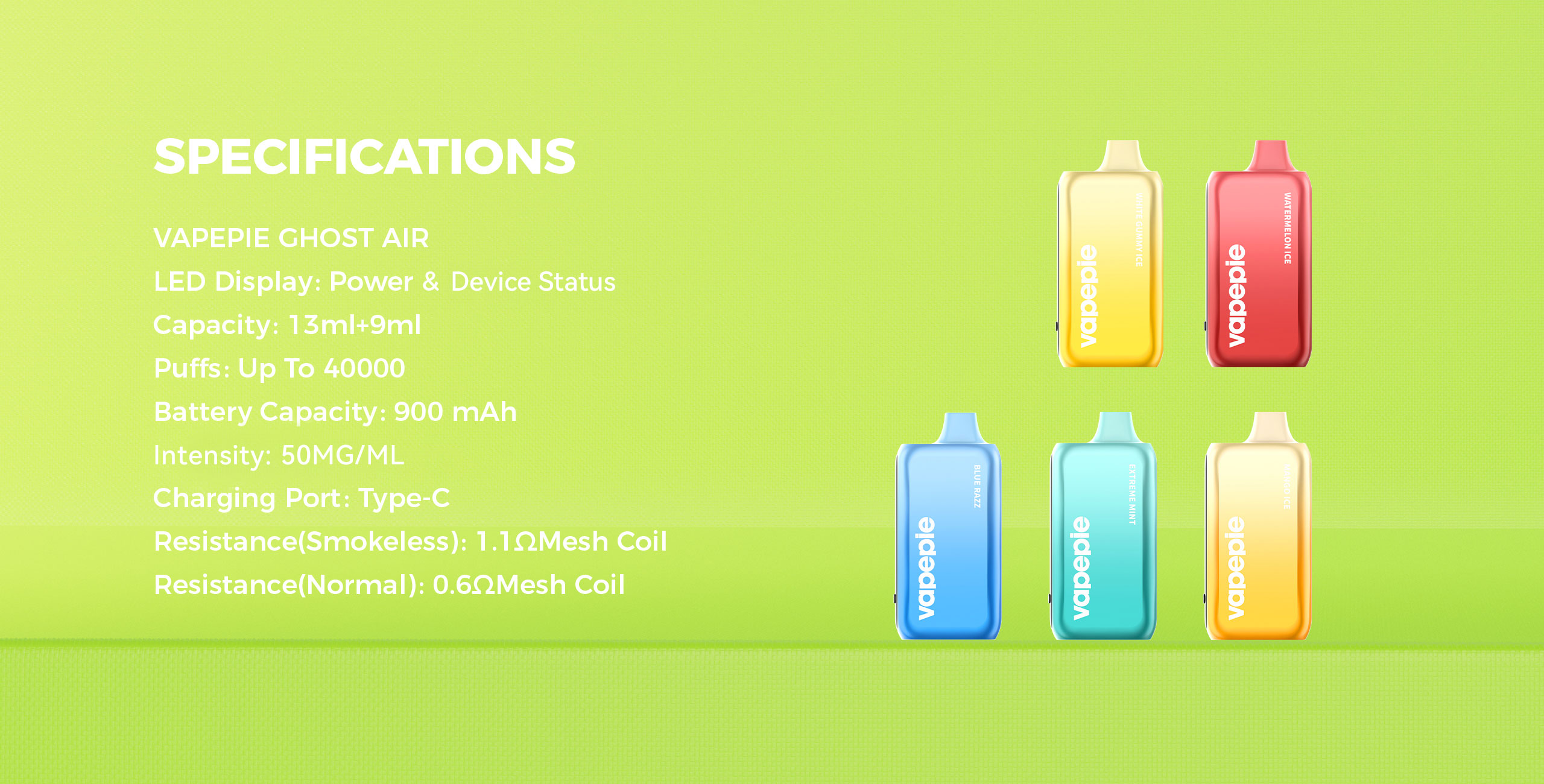 🇺🇸Vapepie Power Balance Pro Bundle 80k Puff （Big Empire*1 & Ghost Air*1） Disposable Vape