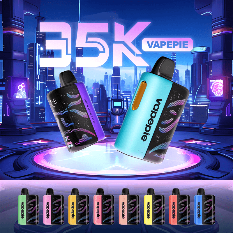 🌍VapePie 35000 Puff  Galactic Gleam Vape – Curved Screen & Massive Puffs(International Warehouse)