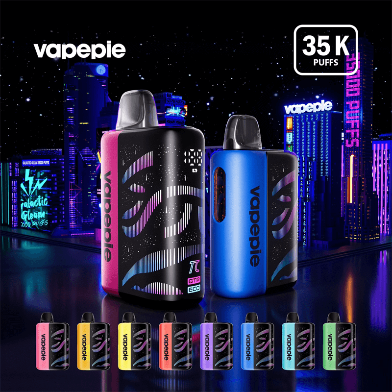 🌍VapePie 35000 Puff  Galactic Gleam Vape – Curved Screen & Massive Puffs(International Warehouse)