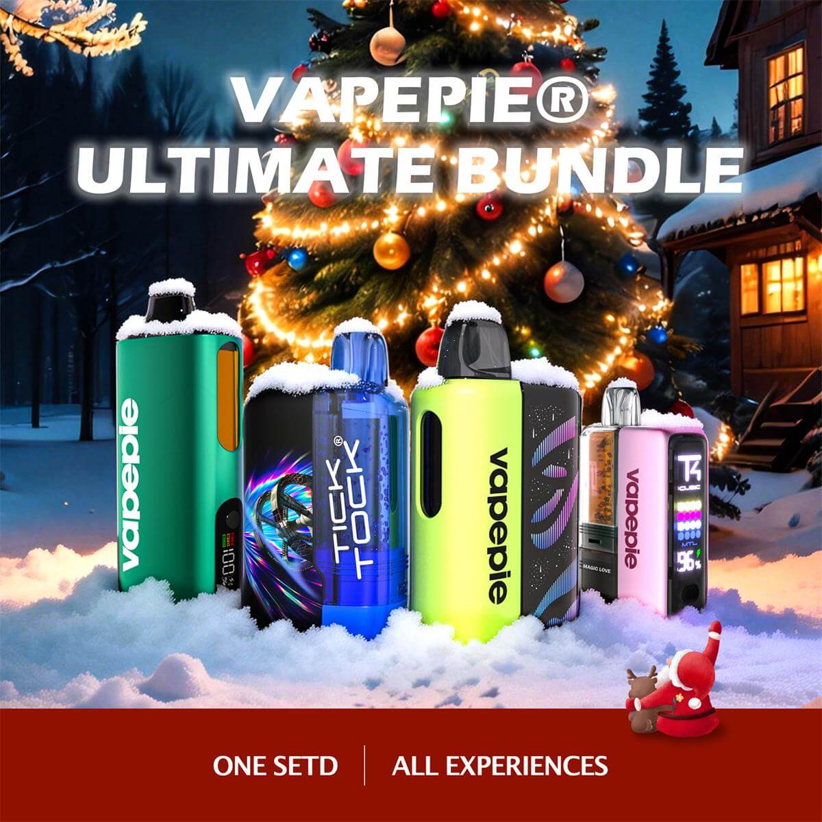 🇺🇸Vapepie Christmas Bundles 120k Puff  Ultimate Bundle （Big Empire*1 & Galactic Gleam*1 & Ultra Phantom*1 & Ultra X*1） Disposable Vape (US Warehouse)