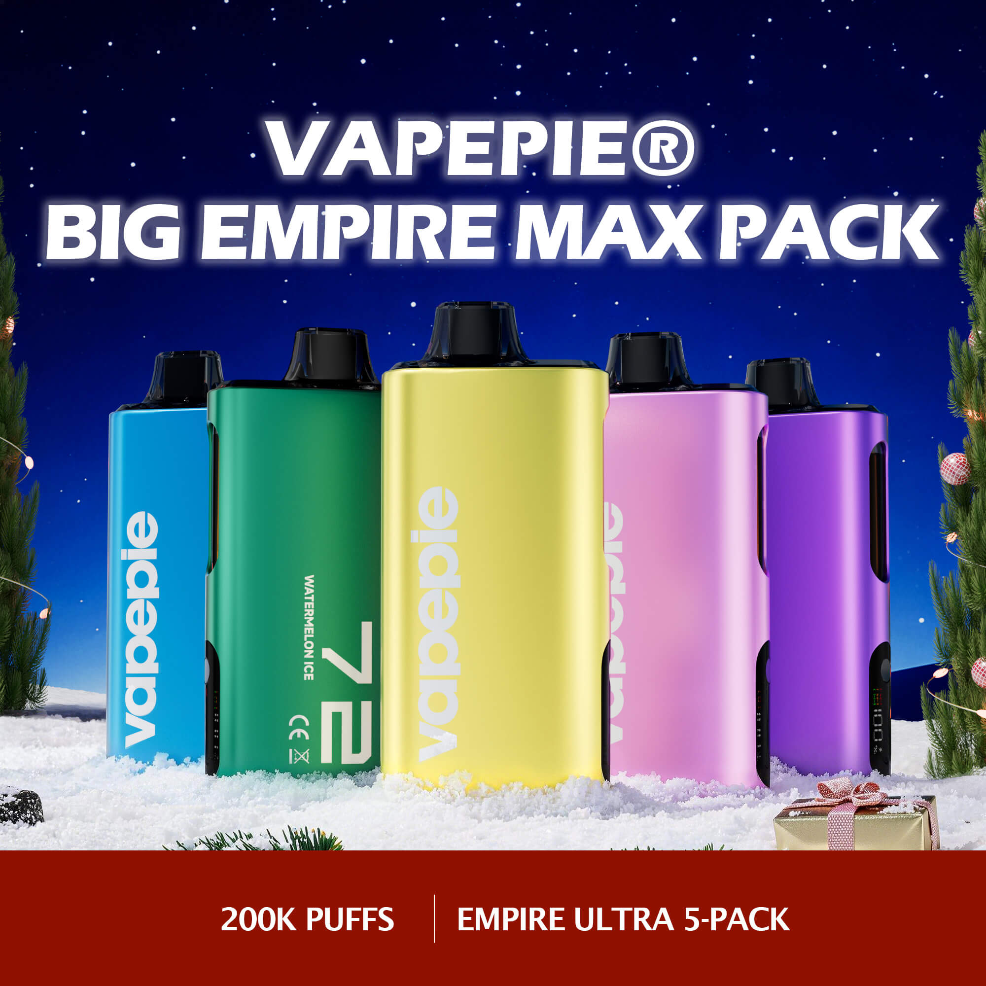 🇺🇸Vapepie Big Empire*5 200k Puff Vape