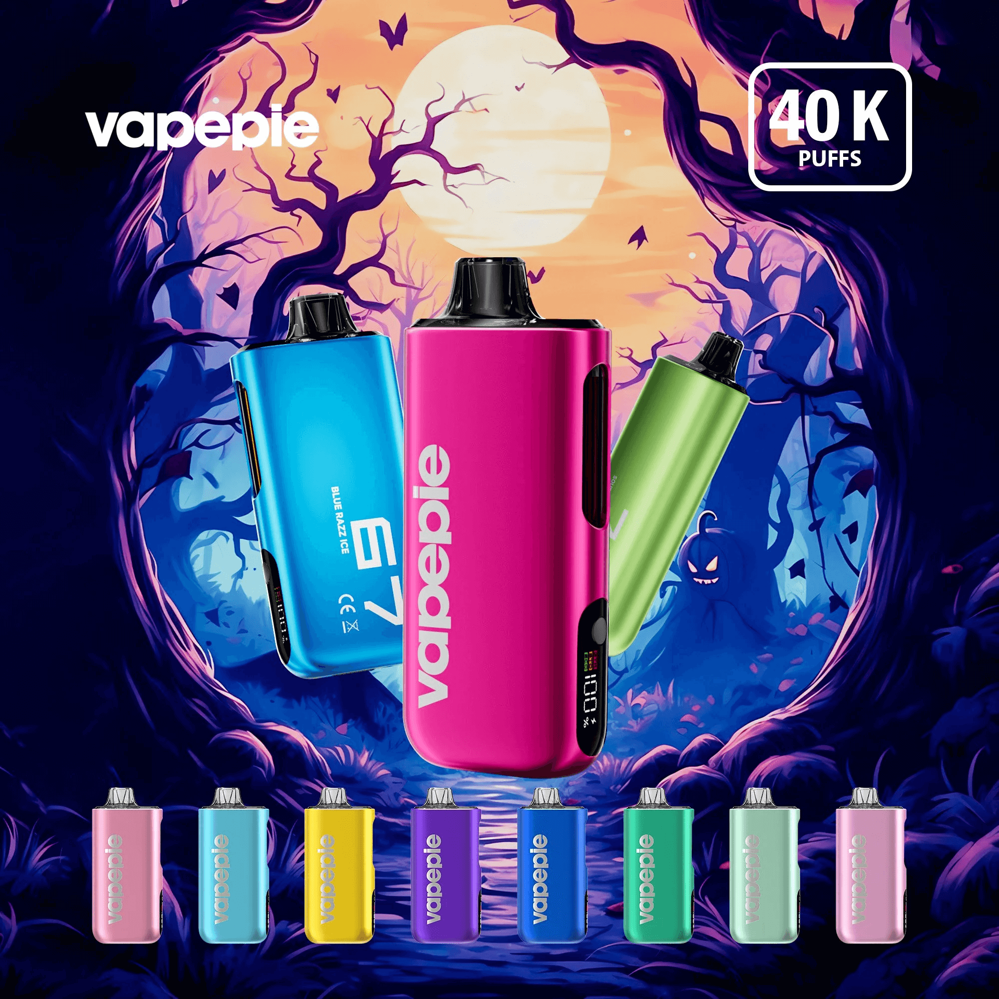 (International Warehouse)More Flavors | Vapepie Big Empire 40000 Puff Vape | 50mg Nicotine, No LED, Perfect for Long Trips