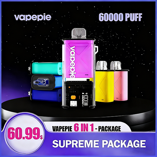 🇺🇸Vapepie 60k Puff FlexSwitch 6-in-1 Bundle | Rechargeable Base + 6 Pods(US Warehouse)