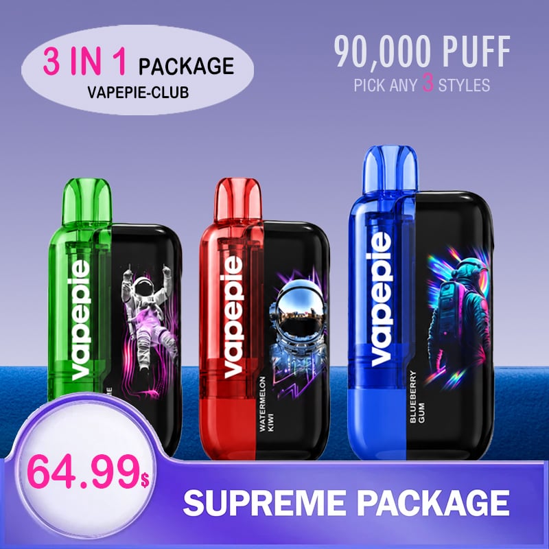 🔥Vapepie 90k Puffs Ultimate 3-Pack Bundle🔥