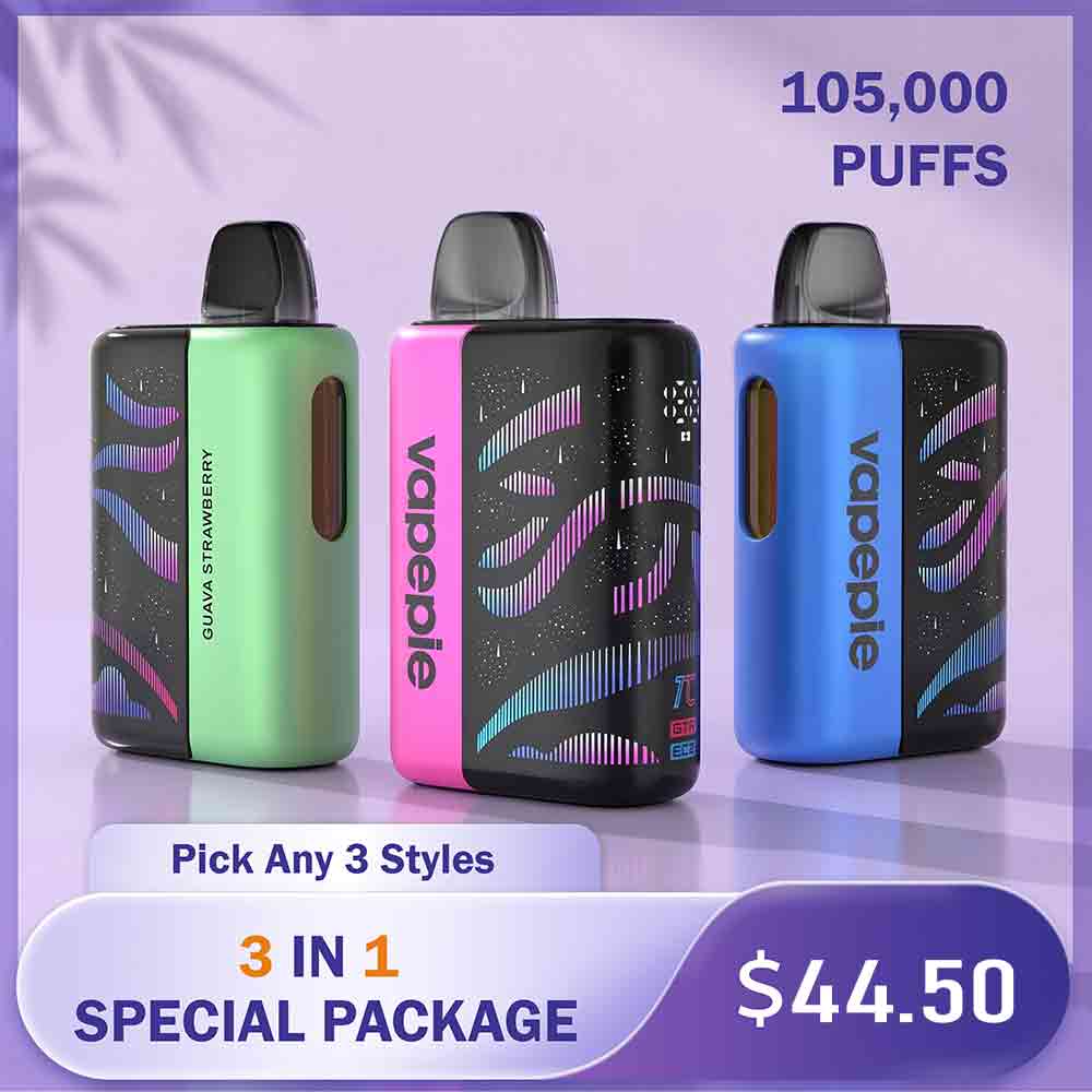 🔥Vapepie 105k Puffs Ultimate 3-Pack Bundle🔥