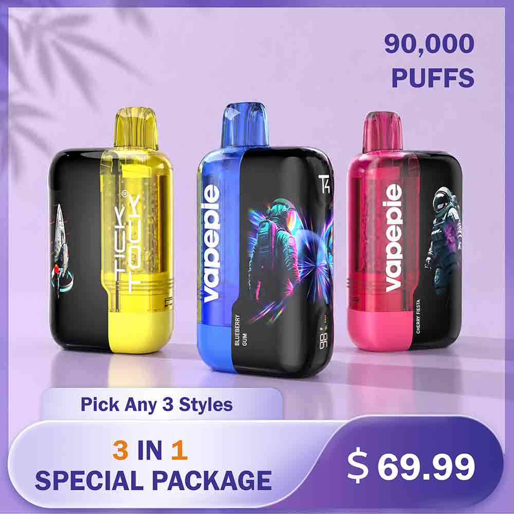 🔥Vapepie 90k Puffs Ultimate 3-Pack Bundle🔥
